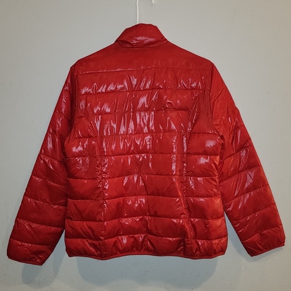Red lightweight puffer jacket ladies size Large - Picture 3 of 10